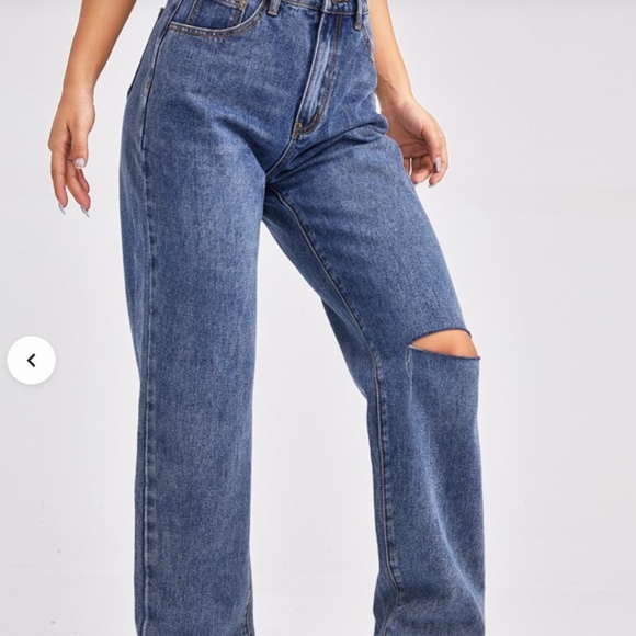 High Rise- Denim Straight Jeans - Picture 1 of 1
